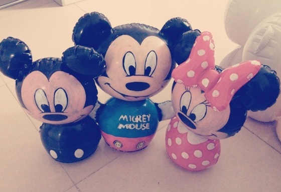 0.18 MM PVC Inflatable Water Toys ,Minnie Mouse Bop Bag