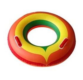 OEM Durable PVC Inflatable Swimming Rings / Tubes For Kids With Neon Colors 50cm