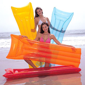 Promotional Transparent Pvc Inflatable Air Mattress With Custom Logo For Beach