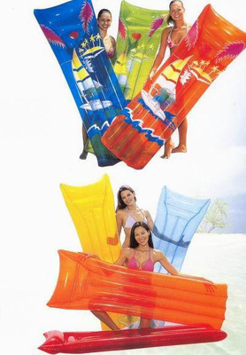 Promotional Transparent Pvc Inflatable Air Mattress With Custom Logo For Beach