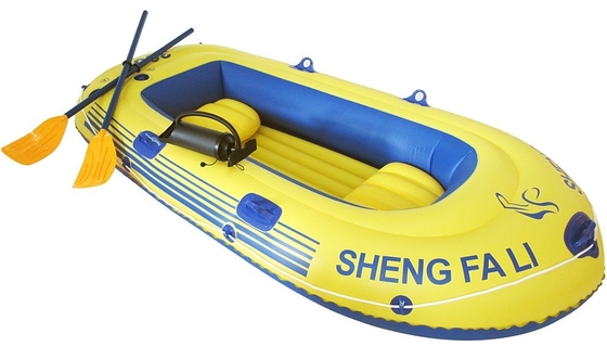 Three Person PVC Inflatable Boat With Oars For Beach CE ISO