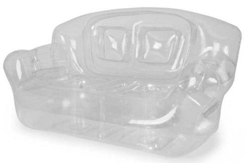 Durable Inflatable Sofa Chair Two Seat For Kids , Plastic Air Couches