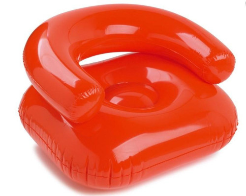 Plastic PVC Inflatable Sofa Chair Orangle 90cm For Backyard