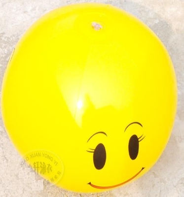 Lovely Durable Pvc Inflatable Beach Balls With Smiling Face