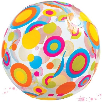 Eco-Friendly Pvc Inflatable Beach Balls Colorful 60cm For Group Activities