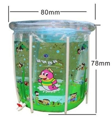 Plastic Inflatable Swimming Pools With Crystal Double Bubbles For Kids