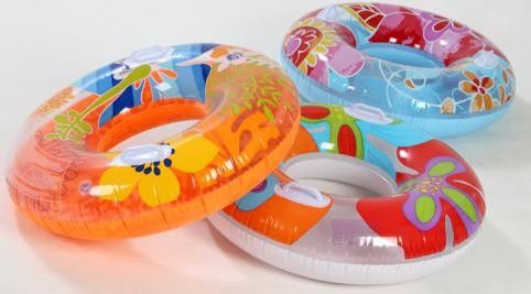 Kids Inflatable Swimming Rings , Plastic Air Water Life Ring