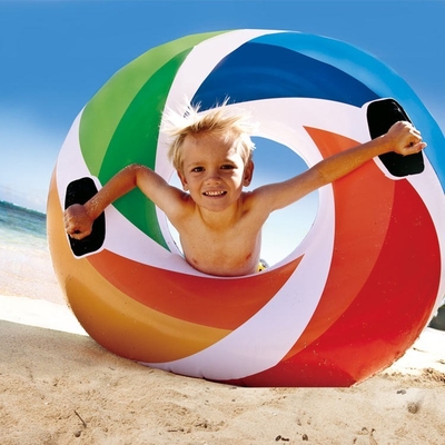 Colorful Inflatable Swimming Rings For Adults With Armrest EN71 ISO
