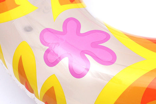Lovely Flower Printed Inflatable Swimming Rings 0.25mm PVC CE