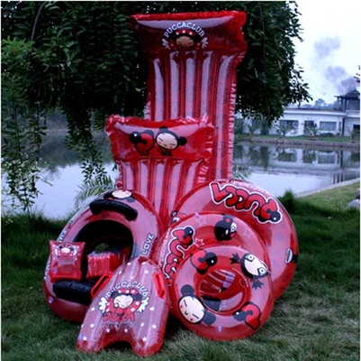 Kids PVC Inflatable Air Mattress / Beach Sofa With Cinderella Design