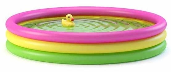 Rainbow PVC Inflatable Swimming Pools With Custom Logo For Bathroom