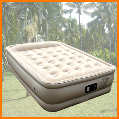 Durable PVC Inflatable Air Beds Flocked Soft For Sleeping