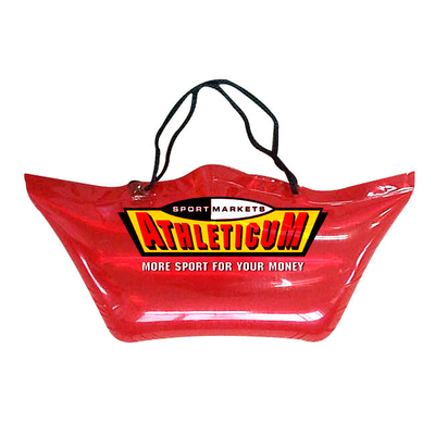 Customized Red Clear PVC Bags With Handle For Women