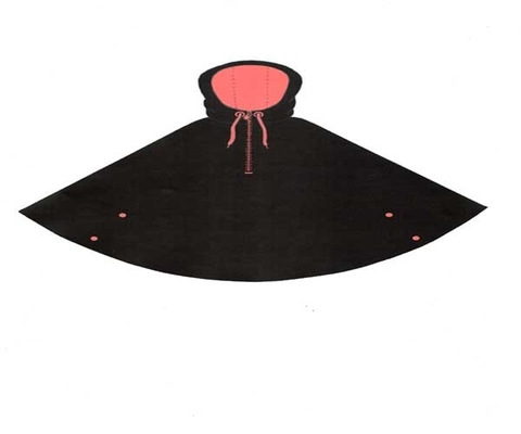 40“x 60” Black or Leopard Print Poncho PVC Rain Coats For Child